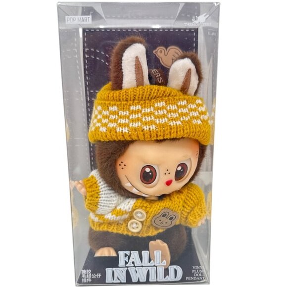 Pop Mart Labubu Clothing – Yellow Cardigan & Yellow Beanie Outfit - Picture 1 of 4